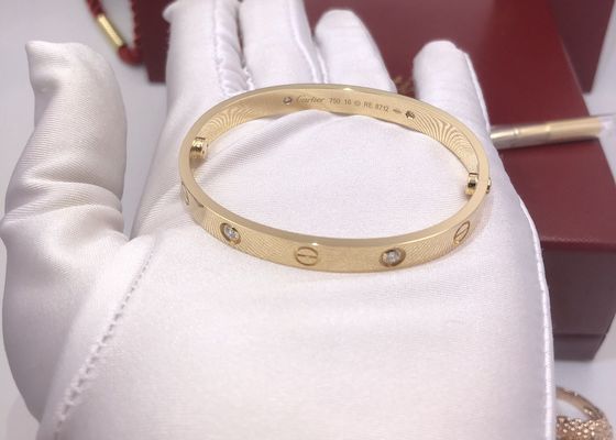B6035917 4 Gold Diamond Bracelet As Birthday Gift des Diamant-18K