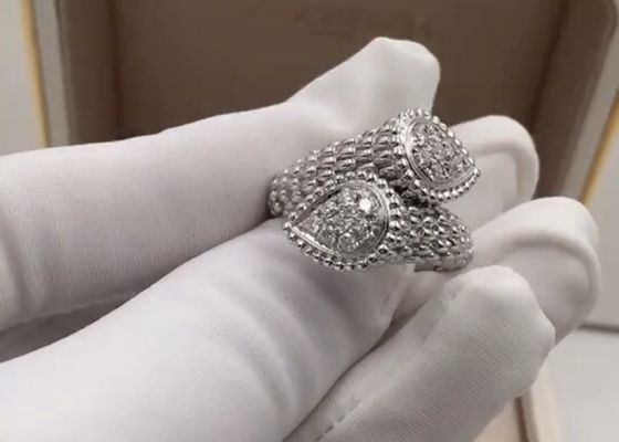 Stilvolles 0,66 Gold Diamond Ring, 18kt Weißgold Diamond Engagement Ring der Karat-18K