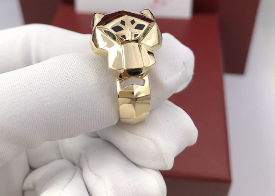 Stilvolle Goldverpflichtung Ring For Ladys des Tsavorite-Granats-Onyx-18K