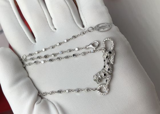 Schwarzes Gold Diamond Necklace White Gold der Lack-Smaragd-Onyx-Diamant-18K