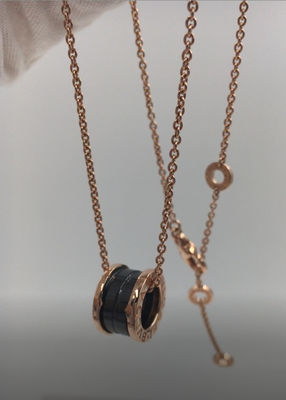 Rosa günstige wirkliche Goldketten des Goldcl855762 B Zero1 mit schwarzem keramischem